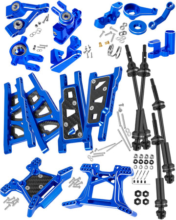 RCHuiWow RC Upgrades Part for 1/10 Rustler 4x4/Rustler 4x4 VXL 4WD,Driveshaft,Suspension Arms,Steering Blocks,Caster Block,Rear 