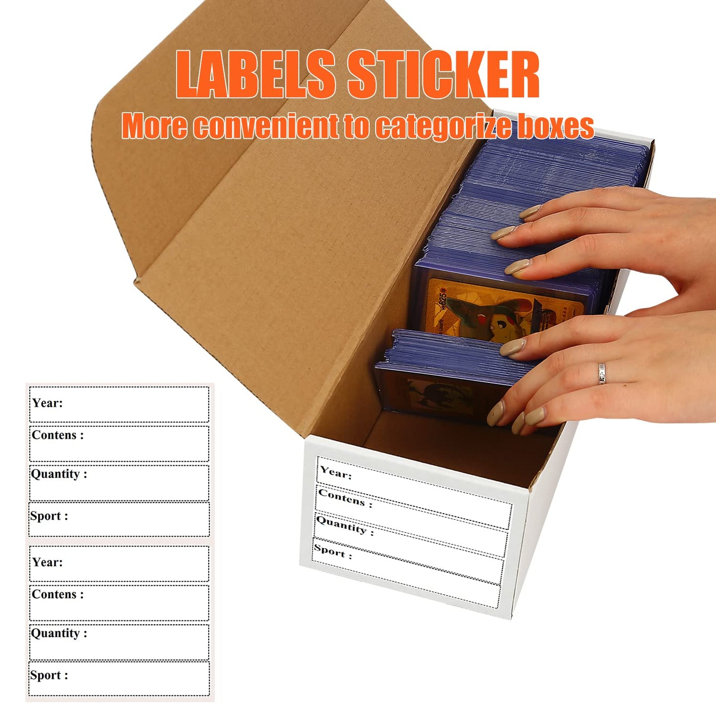 Eboausi 12-Pack  9600-Count Trading/Gaming Card Storage Box/Trading Card Storage Box/Card Storage Box Cardboard For Toploader St
