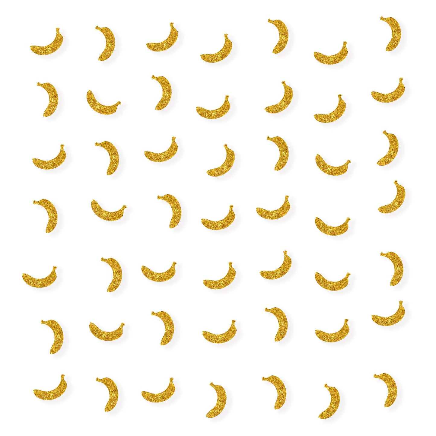 PINKAAJ Gold Glitter Banana Confetti, 100 Pieces, Fruit Theme Birthday Party Decor, Paper Material