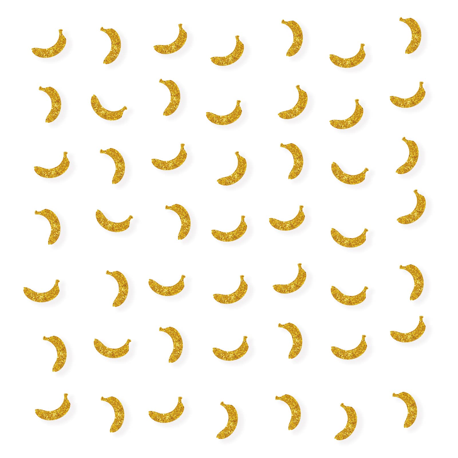 PINKAAJ Gold Glitter Banana Confetti, 100 Pieces, Fruit Theme Birthday Party Decor, Paper Material