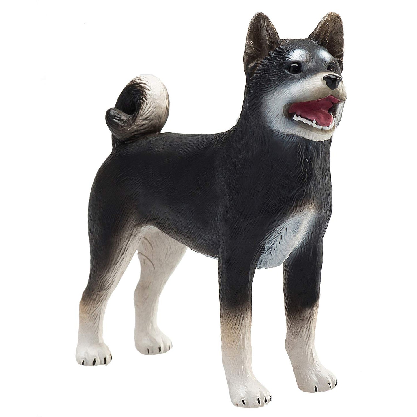 Mojo Black Shiba Inu Realistic Domesticated Animal Hand Painted Toy Figurine