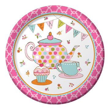 Tea Time Dinner Plate 8.75 (8) Party Supplies
