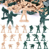 Shindel 100Pcs Army Men Toy Soldiers, Plastic Army Men Playset Green Yellow Soldier Figures 10 Poses For Boys Birthday Gift