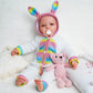 Jizhi Baby Dolls, 17Inch Soft Body Realistic Baby Doll Cute Smiling Real Life Baby Dolls Girl With Bunny Clothes And Accessories For 3+ Year Old Girls Cuddling, Playing&Collection