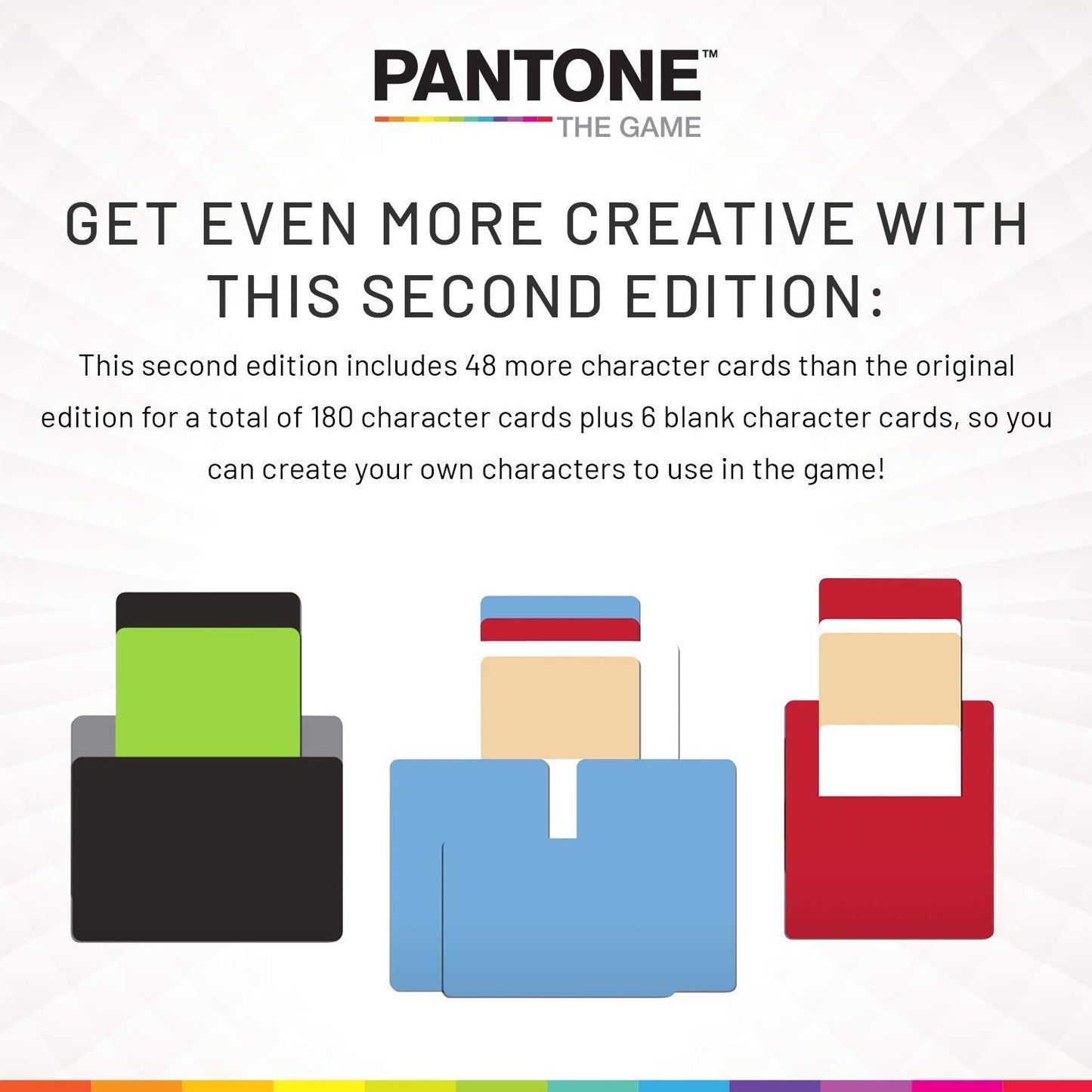 Cryptozoic Entertainment Pantone The Game - Competitive Party Game for Ages 8+ - Cardboard, White/Black/Blue Color Swatches