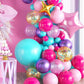 Pink Purple Balloon Arch Kit, Blue Pink Purple Balloon Arch Kit, Hot Pink Teal Balloons Arch, Hot Pink Balloon Garland With Conf