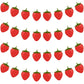 Lewtemi 4 Pcs Berry First Birthday Decor Strawberry Baby Shower Decorations Strawberry Hanging Banner Berry Garland For Strawberry Themed Party Favors Supplies(Red)