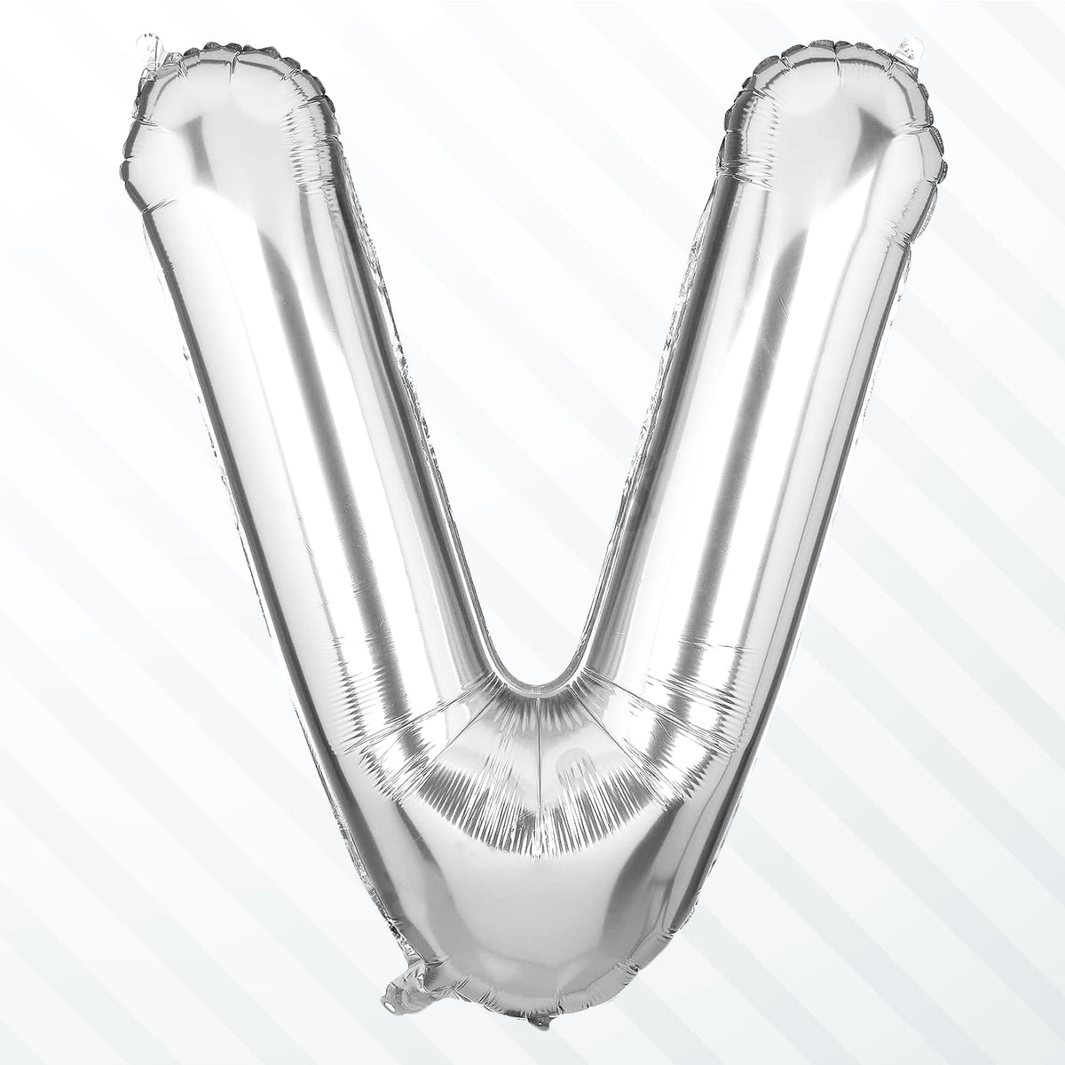 Flyloons Silver V Alphabets Letter Foil Balloons Perfect for Birthday Decoration Items, Anniversary, Bachelorette, Wedding, Fare