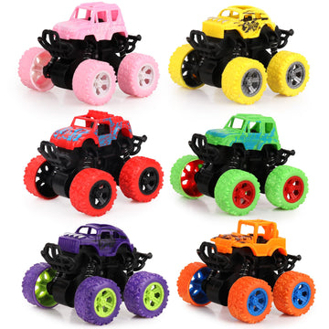 Hooqict 6 Pack Monster Truck Toys for Kids Boys Toddlers 3 4 5 6 7 8, Friction Powered Toy Trucks Push and Go Vehicles Small Mon