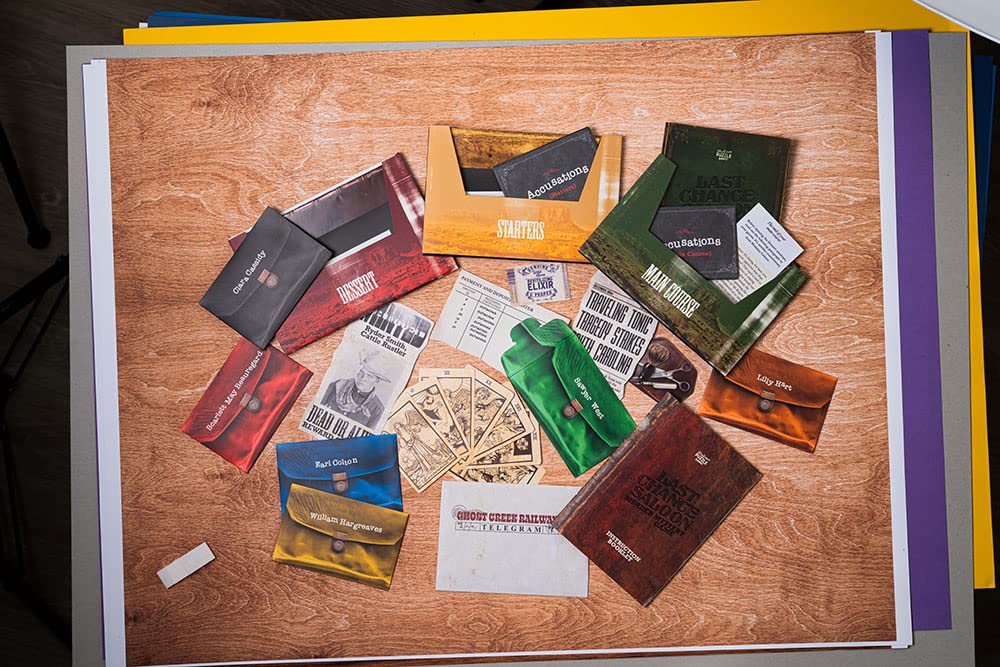 Professor PUZZLE Murder Mystery Game - Fully Scripted Saloon Theme, One Size, Yellow, Model PROMM7930, Paper Material