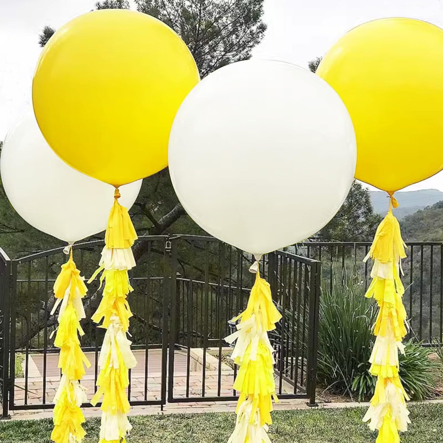 Yellow Big 36 Inch Balloons, 9Pcs Yellow Giant Big Latex Balloons, Large Balloons For Birthday Wedding Party Decorations.(Yellow