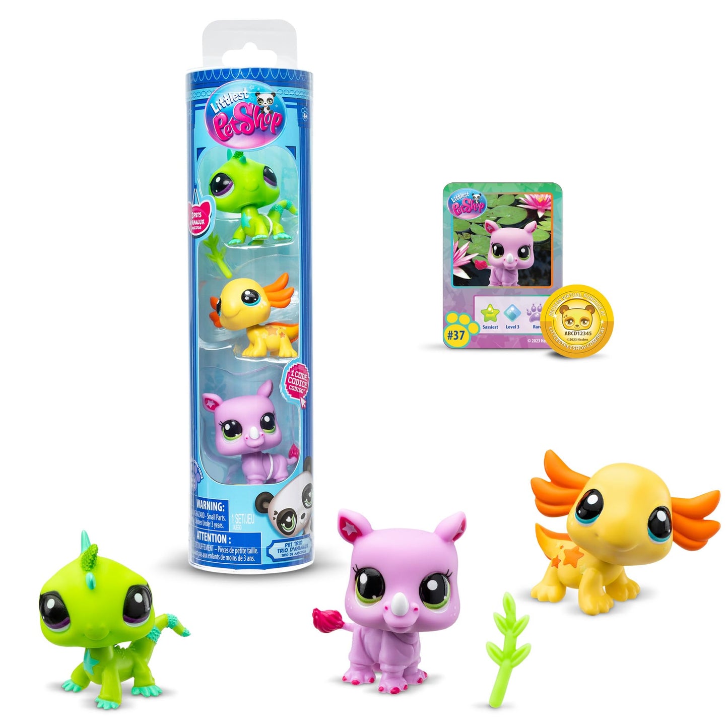 Littlest Pet Shop, Lps Wild Vibe Bf00557 3 Pack Mobiled Headed Pets, Generation 7, Pets, #35 To #42, For Ages 4+ Years, Multi-Colour