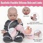 Vollence 17 Inch Full Body Silicone Baby Doll That Look Real Boy,Eyes Open Realistic Reborn Real Lifelike Baby Dolls - Boy