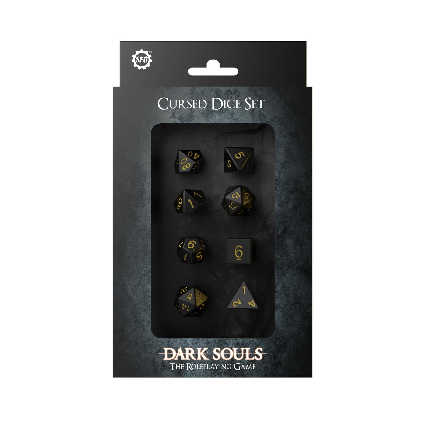 Steamforged Games Dark Souls RPG Cursed Dice Set - Plastic, Model SFDS-RPG030