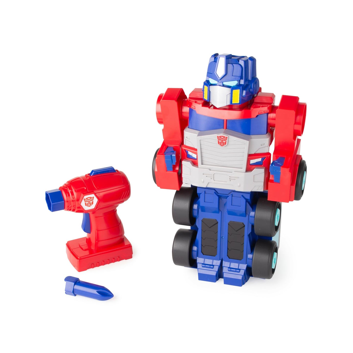 Build-A-Buddy Transformers Optimus Prime Building Toys - Stem Toys Including Toy Electric Drill And Aa Batteries - Transformers Toys - Robot Building Toys Ages 18 Months And Up