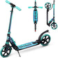 Skidee Scooter For Adults And Teens - Adjustable Height, Kids, Folding Scooter, Large Sturdy Wheels For Smooth Ride, Lightweight