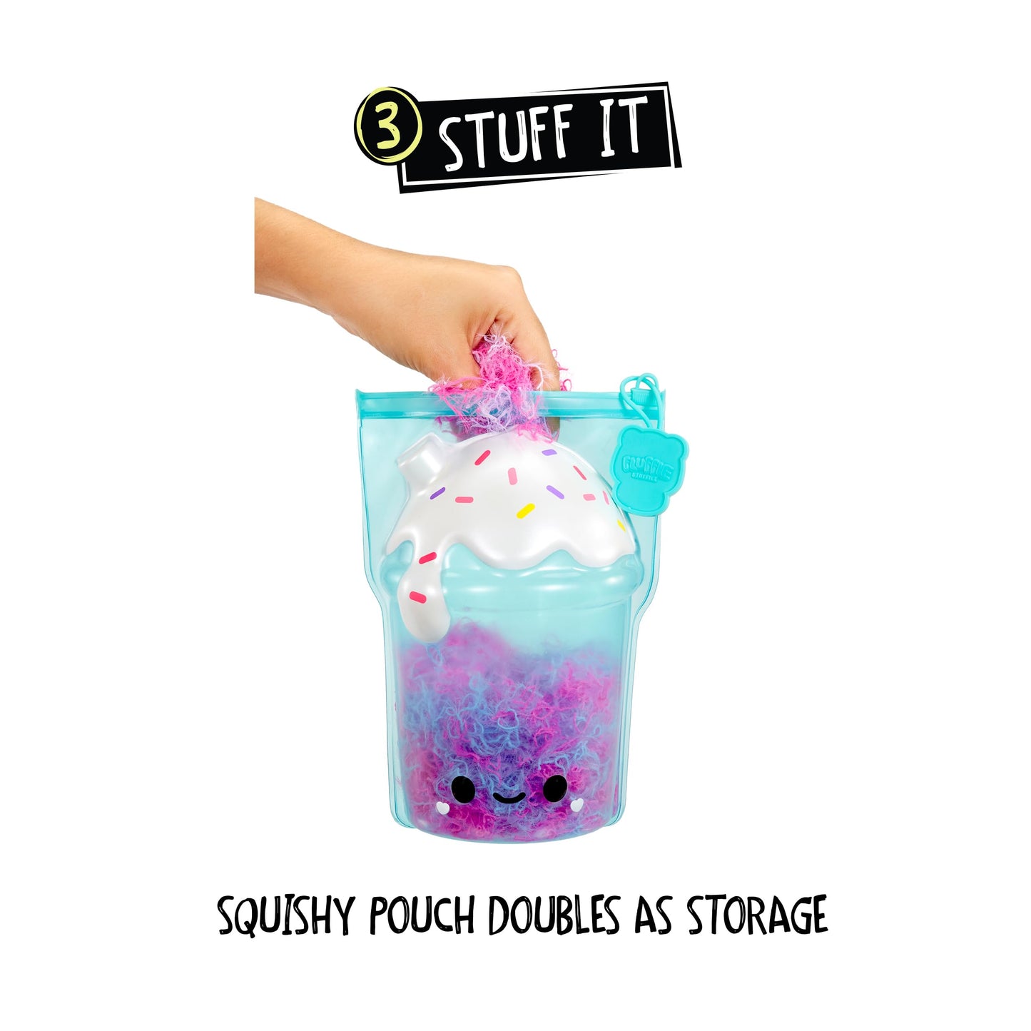 Fluffie Stuffiez Boba Drink Small Collectible Feature Plush - Surprise Reveal Unboxing Huggable Tactile Play Fidget Diy Ultra Soft Fluff