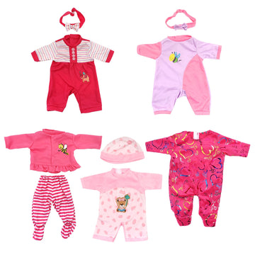 Sotogo 5 Sets Baby Doll Clothes Outfits Jumpsuits For 14-16 Inch Baby Doll, 43Cm New Born Baby Doll, 15 Inch Baby Doll And Ameri