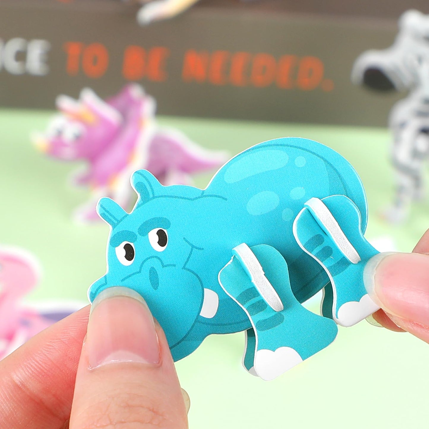 CCINEE 25 Pcs Educational 3D Cartoon Puzzles for Kids,3D Animal Learning Educational Paper Puzzle Game for DIY Crafts Gifts