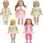 Sotogo 5 Sets Baby Doll Clothes Outfits Jumpsuits For 14-16 Inch Baby Doll, 43Cm New Born Baby Doll, 15 Inch Baby Doll And American 18 Inch Dolls Clothes And Accessories