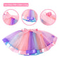 Tutu And Sian Unicorn Birthday Outfit For Girls - Unicorn Shirt, Tutu Skirt Dress, Birthday Girl Crown, Hair Bow & Satin Sash (Unicorn 7Y, 7 Years)