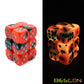 Bescon Two Tone Glowing Dice D6 16Mm 12Pcs Set Hot Rocks, 16Mm Six Sided Die (12) Block Of Glowing Dice