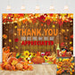 Give Thanks Backdrop 8x6FT Fall Thanksgiving Pumpkin Turkey Maple Forest Photography Backgound Happy Thanksgiving Friendsgiving