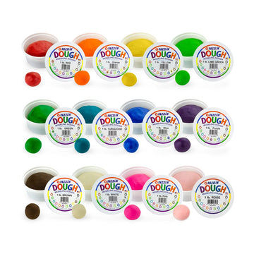 Hygloss Kids Unscented Dazzling’ Modeling Play Dough, 1 Lb. Of Twelve Assorted Colors, 12 Pounds Total