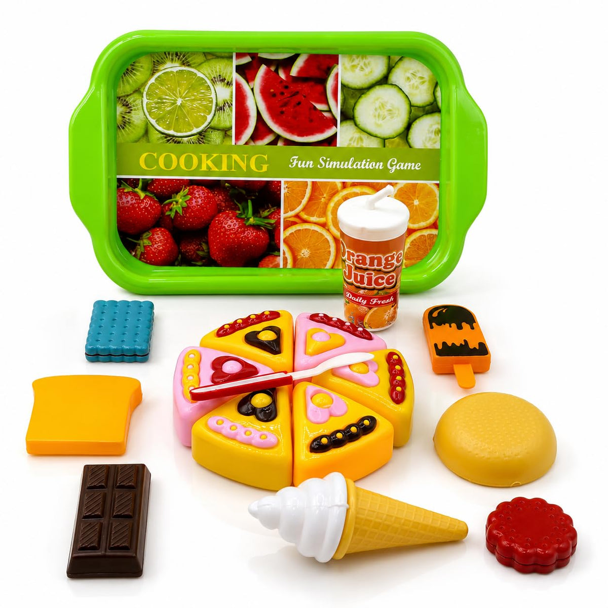 NeoKiddo Pretend Play Food Kitchen Set Toy for Kids 14Pc