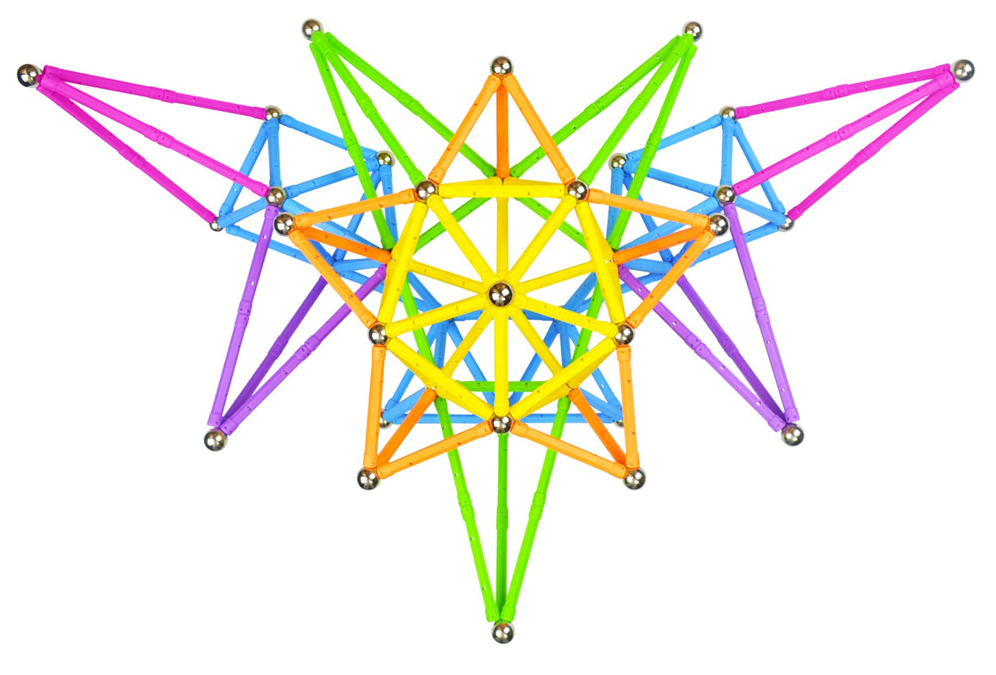 Veatree 160pcs Magnetic Building Blocks Toys  2.3 Magnetic Sticks and Non-Magnetic Balls Set Magnet Game for Kids and mature-themed  3D STEM Building Toys with Storage Bag