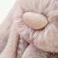 Jellycat Bashful Luxe Rosa Bunny Medium 12" Plush Toy - Pink Rabbit, Soft Polyester Material