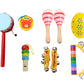 Toddler Musical Instrument, Wooden Percussion Musical Instruments Toy For Kids Toddlers, Preschool Educational Instrument Toy Set With Rattle Drum, Egg Shaker, Maracas For Boys And Girls