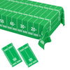 Wnink Football Tablecloth Party Decorations, 2 Pack Plastic Touchdown Table Cover For Birthday Party Superbowl Football Themed P