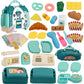 Shape28 Store Bag Pretend Play Store Toddler Toys 62 PCS Shopping Cart for Kids with Play Kitchen Prop Money Pantry Storage Cash