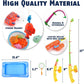 Cozybomb Kids Pool Fishing Toys Games | Summer Magnetic Floating Toy Magnet Pole Rod Fish Net Water Table Bathtub Bath Game, Lea