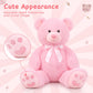 Morismos Giant Teddy Bear Stuffed Animal 4Ft, Big Teddy Bear Plush For Baby Shower, Cuddly Large Stuffed Bear Gifts For Kids, Girls, Girlfriend, Women On Valentine, Christmas, Birthday(Pink)