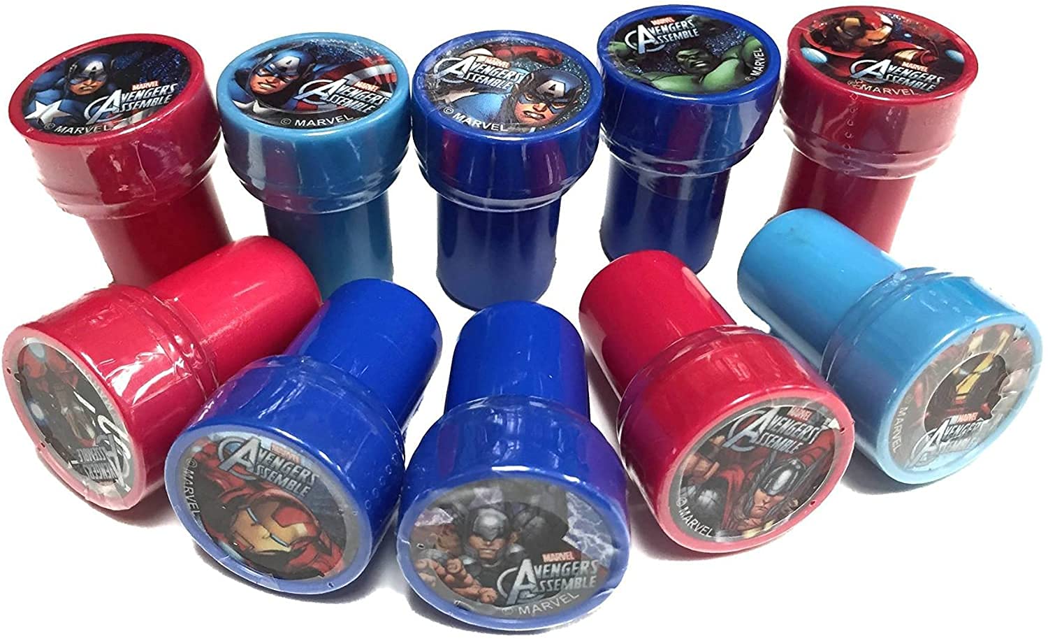 PLM 10 Pieces Avenger Marvels Self Inking Stamper Birthday Goody Gift Party Favors Supplies