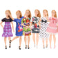 Miunana Bigger Girl Doll Clothes For 11.5 Inch Plus Size Girl Dolls Including 5 Sets Summer Fashion Dresses Tops Pants Outfit