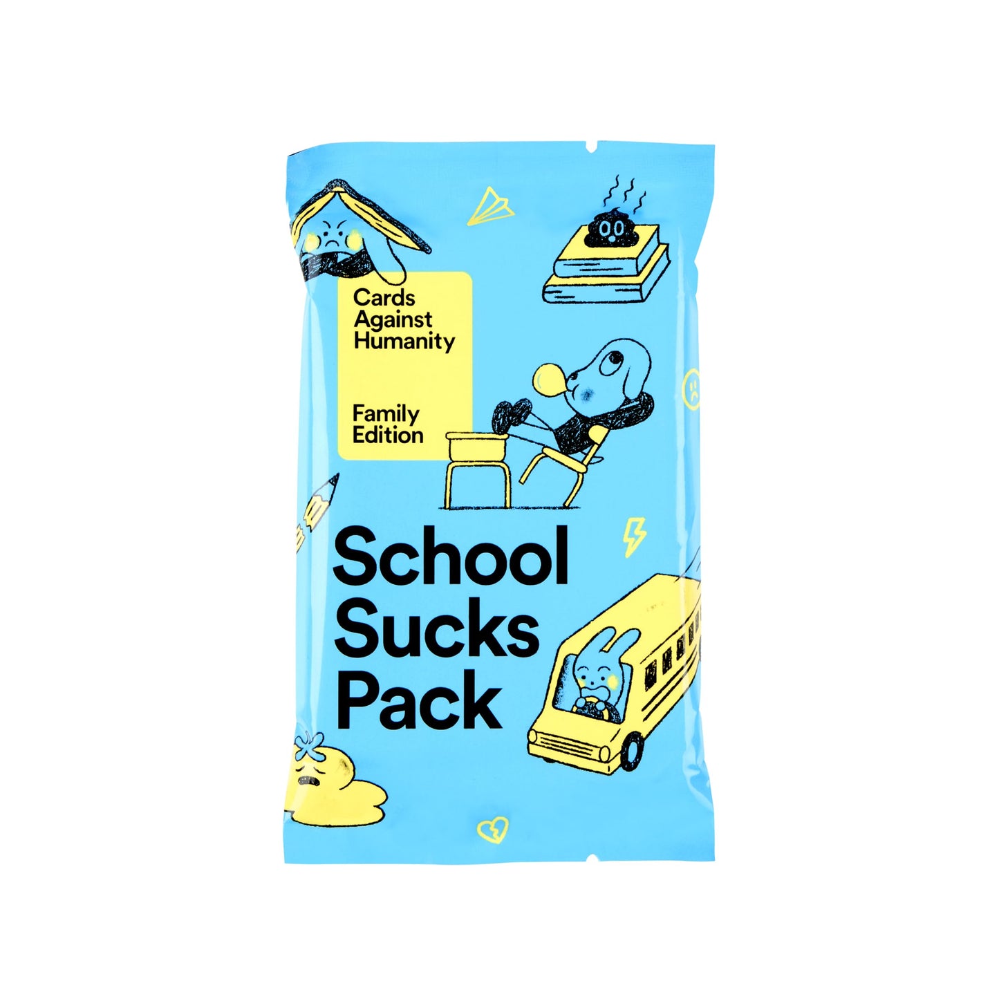 Cards Against Humanity Family Edition: School Sucks Pack Mini Expansion - New for 2023, Paper, Model SSP
