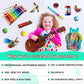 Looikoos Toddler Musical Instruments,Wooden Percussion Instruments Toy For Kids Baby Preschool Educational Musical Toys Set For Boys And Girls With Storage Bag