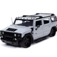 Jada Toys 1:24 Die-cast Hummer H2 Car Model 32310 - Grey, Rubber Material, Perfect for Kids and Adults