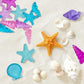 Nlr [95Pcs 500G] Colorful Acrylic Sea Shell/Conch/Starfish Gems Set, Beach Holiday | Swimming Pool Diving | Treasure Hunt | Part