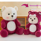 Bilibang Cartoon Plush Teddy Bear Toy, 11" Cotton, Pink Strawberry Bear, Removable Stitchhat