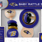 Nfl Dallas Cowboys Baby Rattle Set - 2 Pack
