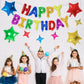 Happy Birthday Balloons Banner, Colorful Happy Birthday Foil Balloons 16 Inch Mylar Foil Letter Balloons With 8 Pcs Multi-Color