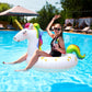 Rtudan Unicorn Pool Floats, Inflatable Swimming Floats Tube Rings,Fun Beach Pool Floaties, Lake Beach Summer Pool Raft Lounger For Adults Kids
