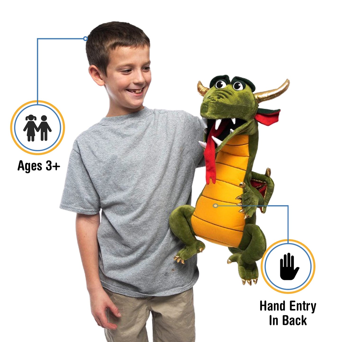 20' Dragon, Ventriloquist Style Puppet