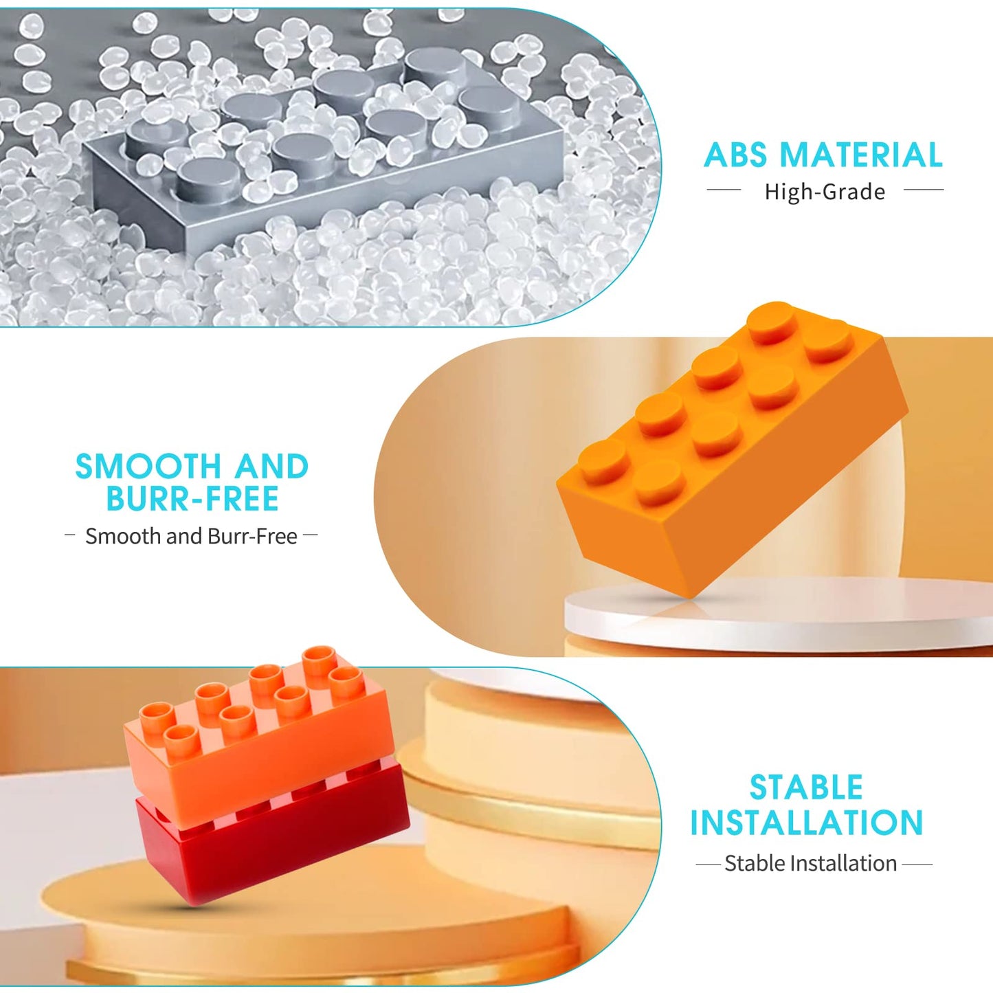 Wyswyg 2X4 Building Bricks 320 Pieces, Transparent Blue Bricks Bulk Kit, Basic Parts Accessories, Classic Creative Building Blocks Set, Compatible With Major Brands
