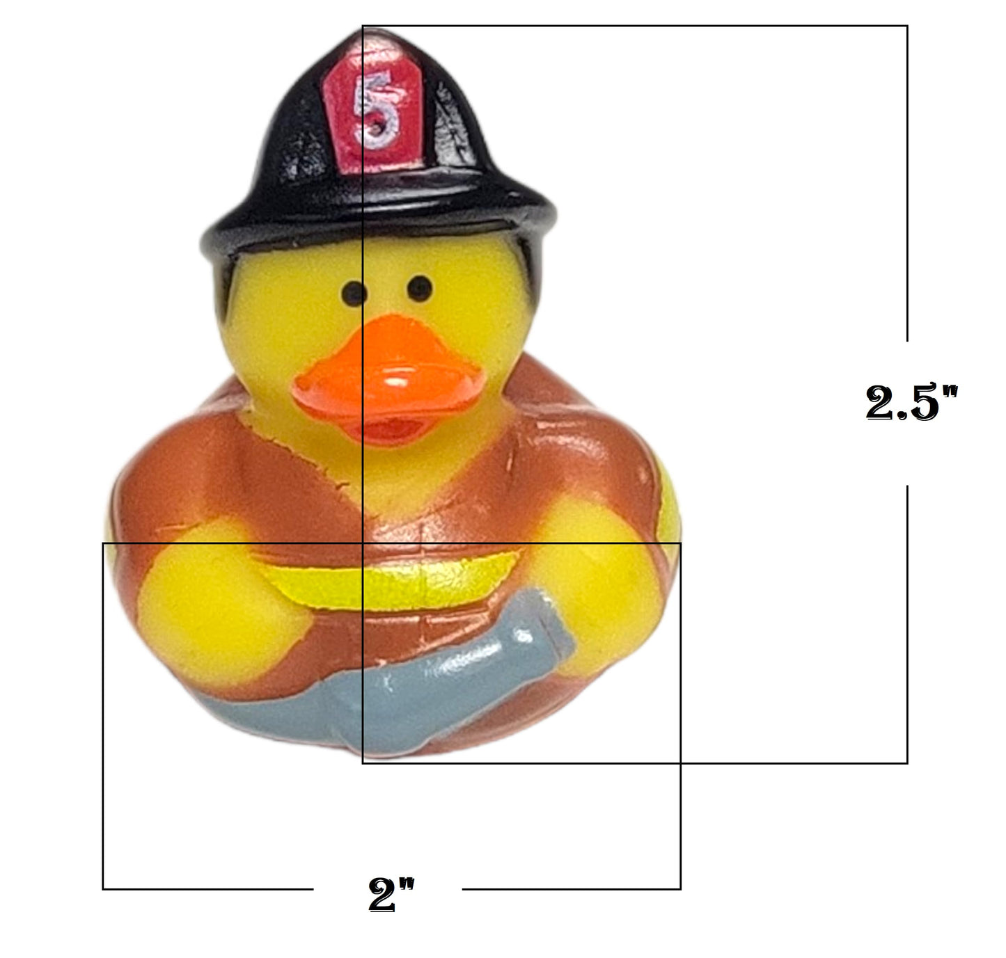 Cool Firefighter Rubber Ducks (2') Standard Size. (12 Pack) Cute Duck Bath Tub Pool Toys. (Firefighter Rubber Ducks)