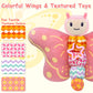 Baby Toys 0-6 Months,Infant Musical Sensory Stuffed Animal With Squeaker,Rattle,Crinkle Wings,Teether & Hanging Ring,Tummy Time